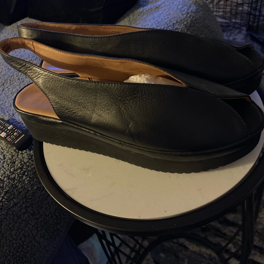 Black Women's Slingback Platform Shoes